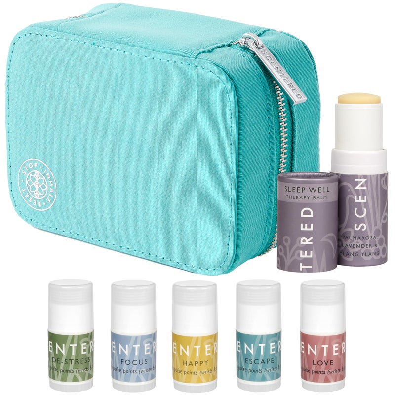 Scentered Aromatherapy Gift Set, Roll On Essential Oil Balms for Sleep, Stress-Relief, Focus, Mood Boost, Calm & Emotional Balance - Relaxing Gifts for Women - Daily Ritual